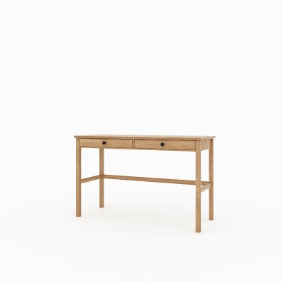 Dębowa konsola / biurko SCANDIC – z szufladami, lakierowane