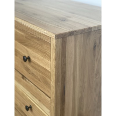 Komoda z dzikiego dębu SCANDIC – 3 szuflady, lakierowana