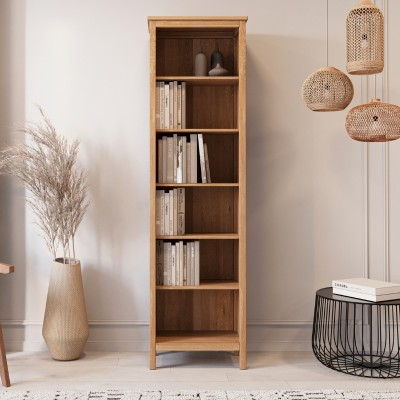 Dębowy regał SCANDIC – lity, lakierowany, polska produkcja