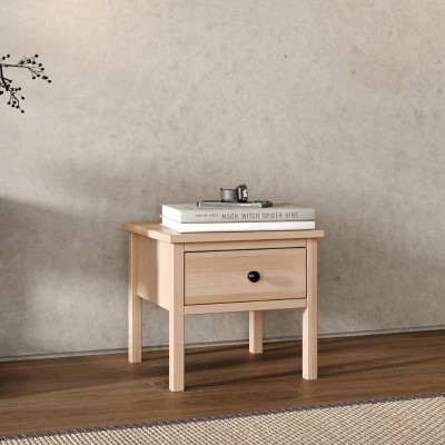 Bukowa szafka nocna w stylu skandynawskim Scandic 1s