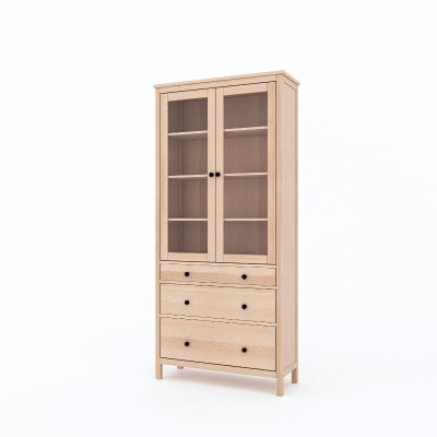 Bukowa witryna w stylu skandynawskim Scandic 2d+3s