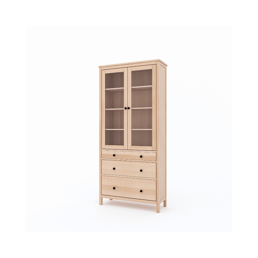 Bukowa witryna w stylu skandynawskim Scandic 2d+3s