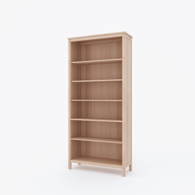 Bukowy podwójny regał w stylu skandynawskim Scandic