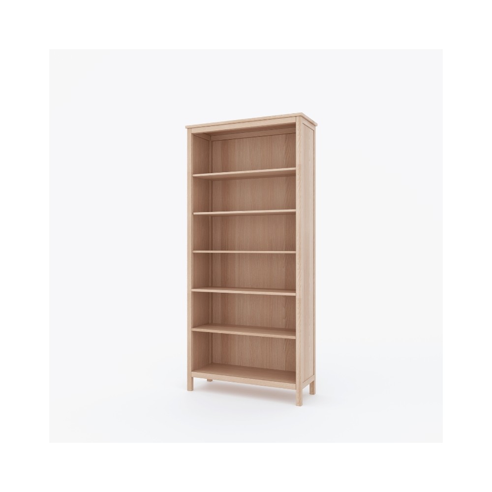 Bukowy podwójny regał w stylu skandynawskim Scandic