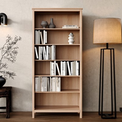 Bukowy podwójny regał w stylu skandynawskim Scandic