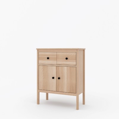 Bukowa komoda w stylu skandynawskim Scandic 2s+2d