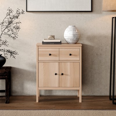 Bukowa komoda w stylu skandynawskim Scandic 2s+2d