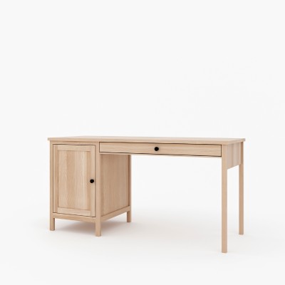 Bukowe biurko w stylu skandynawskim Scandic 1s + 1d