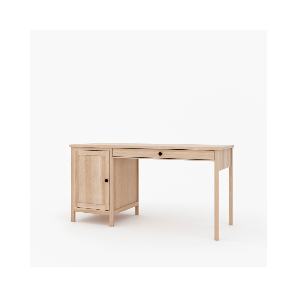 Bukowe biurko w stylu skandynawskim Scandic 1s + 1d