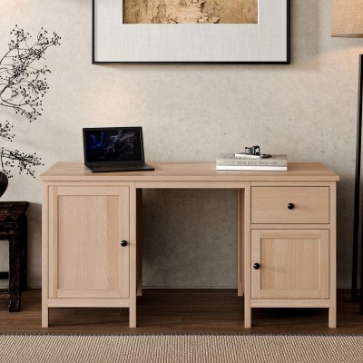 Bukowe biurko w stylu skandynawskim Scandic 1s + 2d