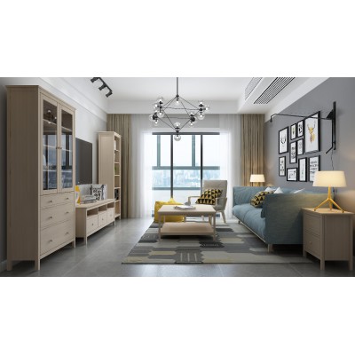 Bukowa szafka nocna w stylu skandynawskim Scandic 2s