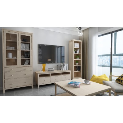 Bukowa szafka nocna w stylu skandynawskim Scandic 2s