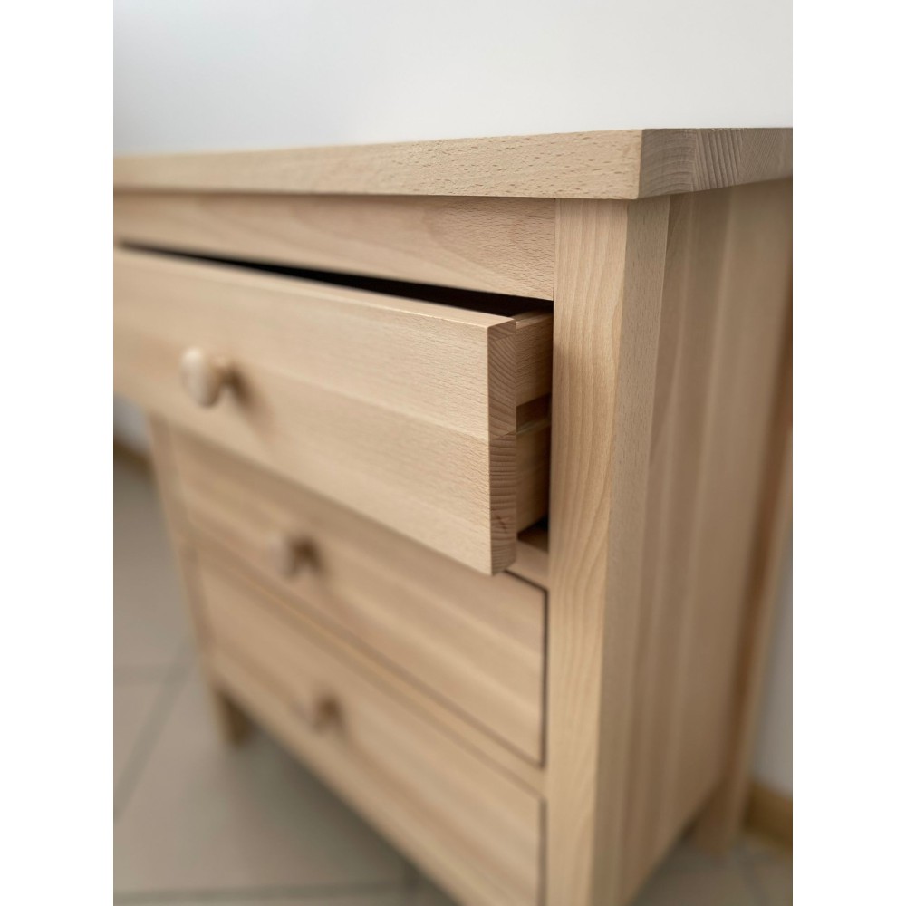 Bukowa szafka nocna w stylu skandynawskim Scandic 2s