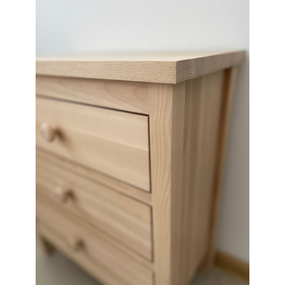 Bukowa szafka nocna w stylu skandynawskim Scandic 2s