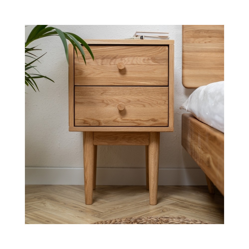 Szafka nocna Oslo – dębowa, polska manufaktura, lakierowana