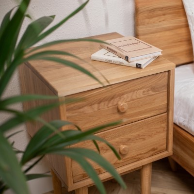 Szafka nocna Oslo – dębowa, polska manufaktura, lakierowana