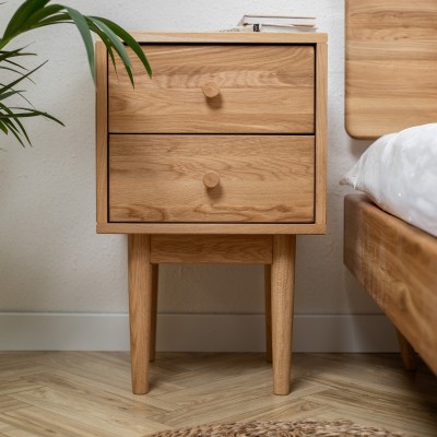 Szafka nocna Oslo – dębowa, polska manufaktura, lakierowana