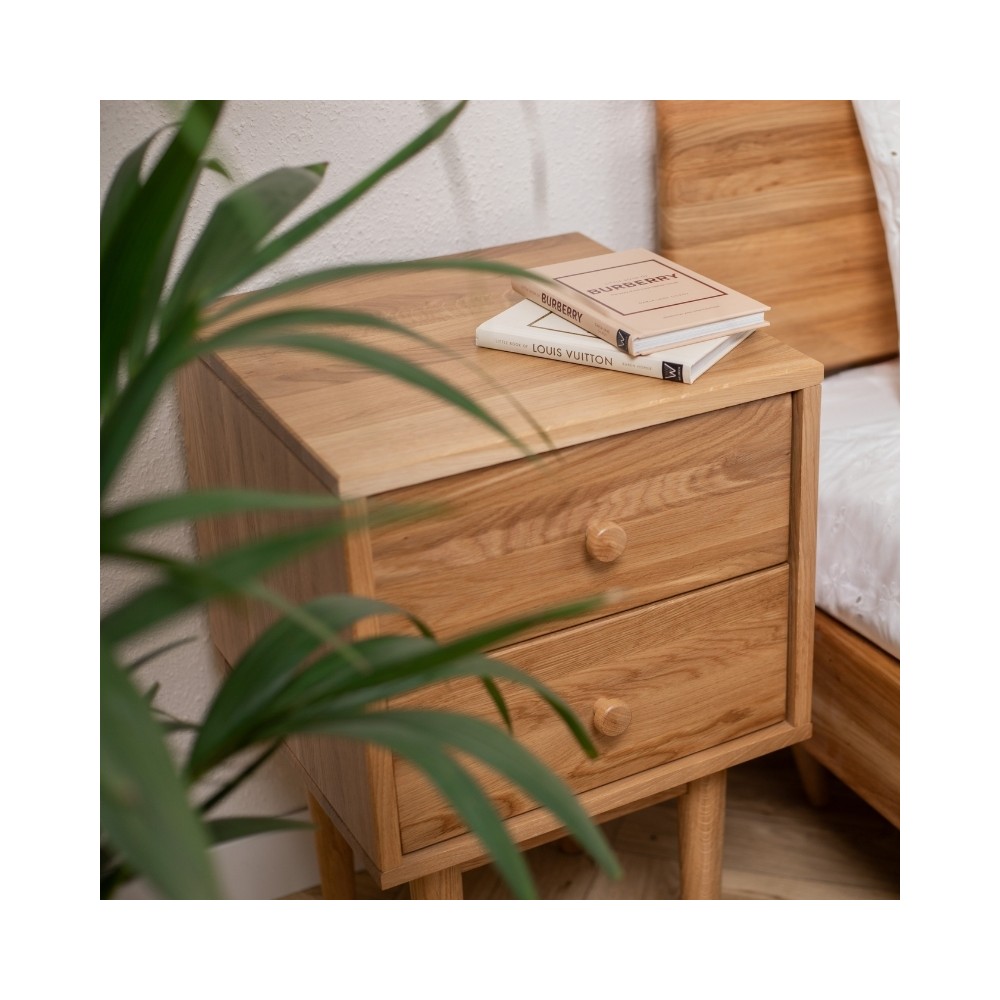 Szafka nocna Oslo – dębowa, polska manufaktura, lakierowana