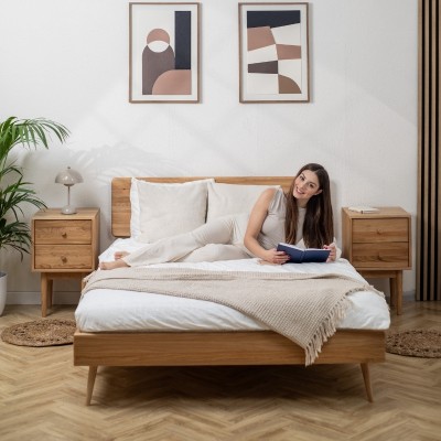 Szafka nocna Oslo – dębowa, polska manufaktura, lakierowana