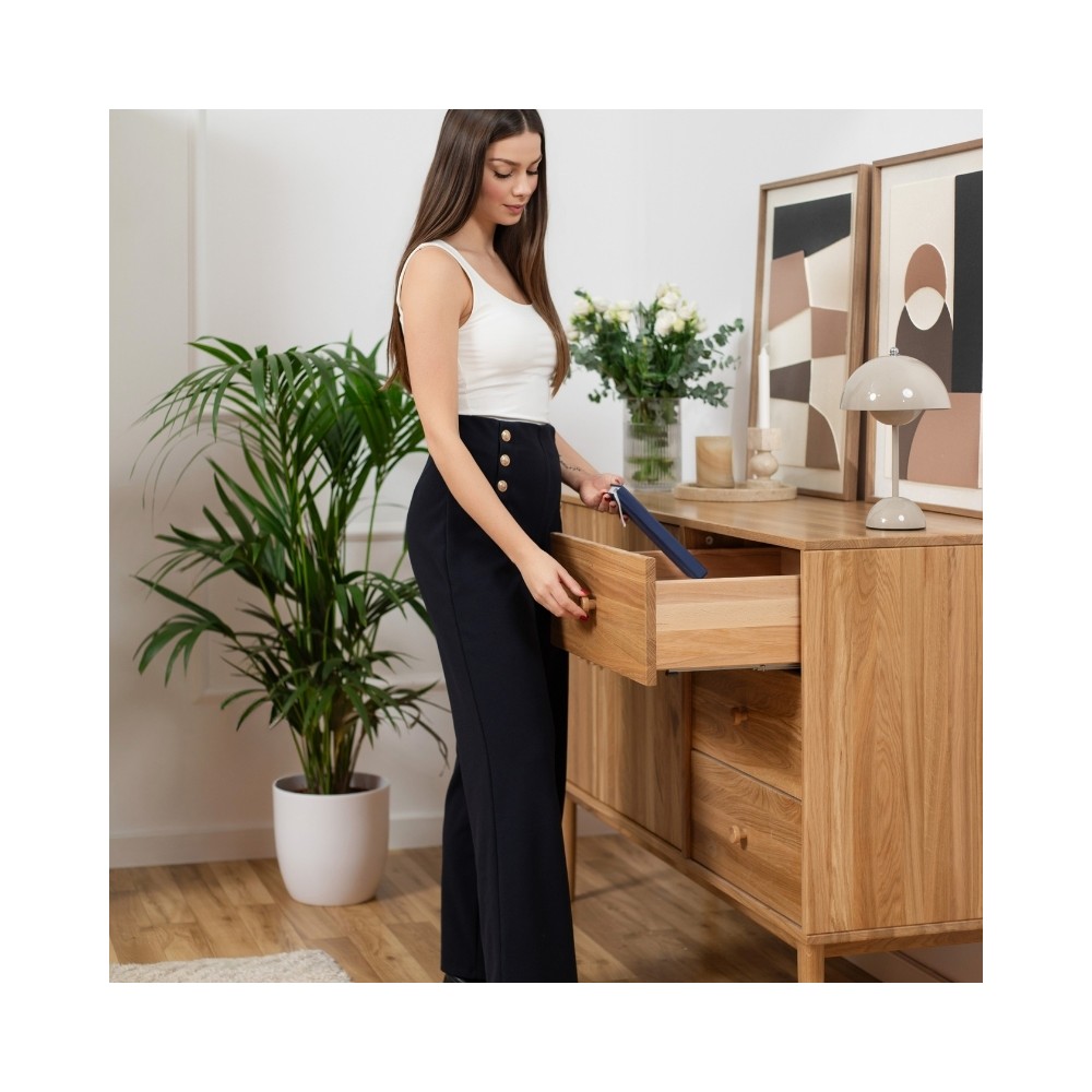 Komoda Oslo 2D+3 – duża dębowa, lakierowana, polska manufaktura