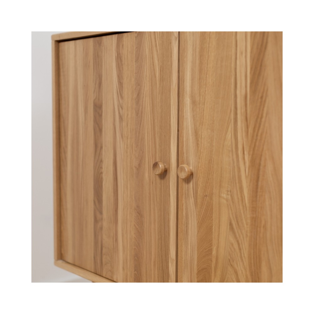 Szafa dwudrzwiowa OSLO z litego dębu – minimalistyczny skandynawski design