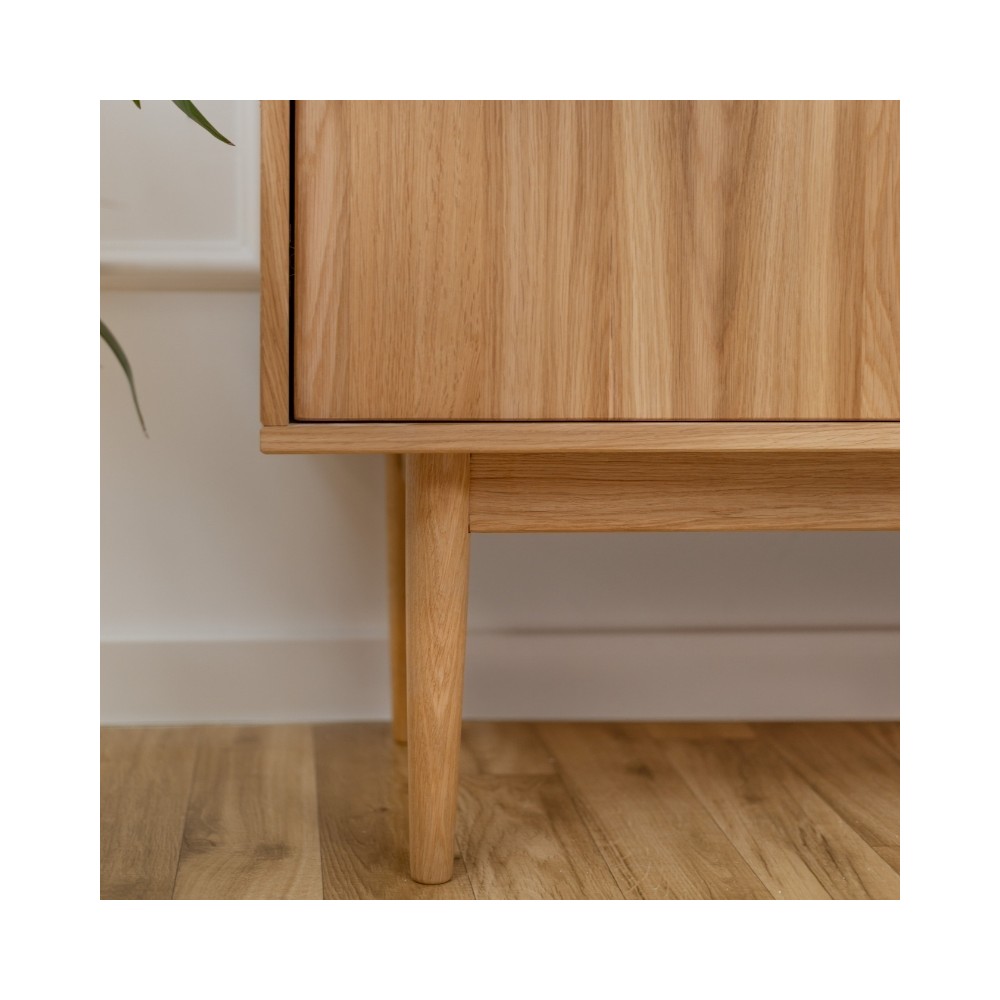 Szafa dwudrzwiowa OSLO z litego dębu – minimalistyczny skandynawski design