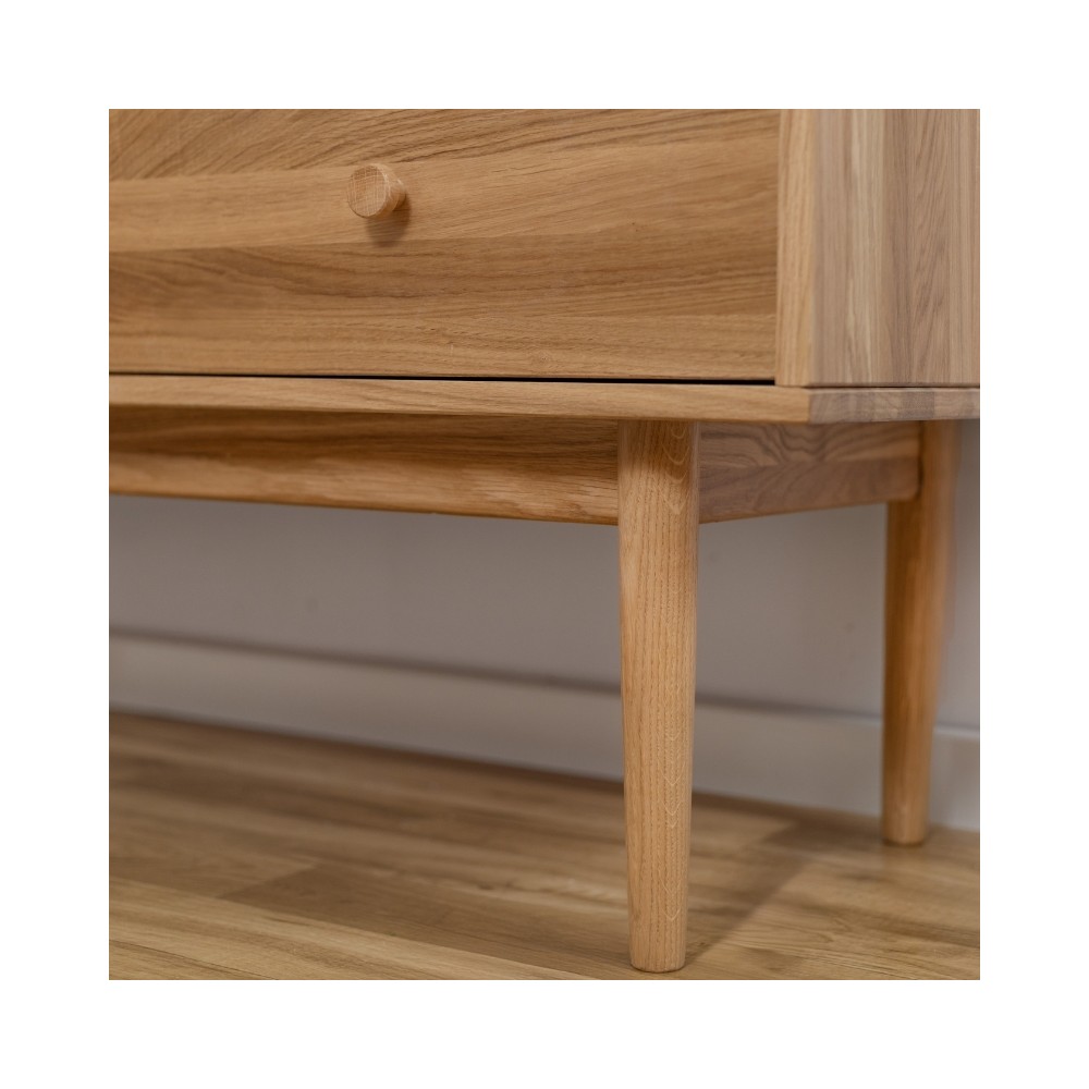 Szafa dwudrzwiowa OSLO z litego dębu – minimalistyczny skandynawski design