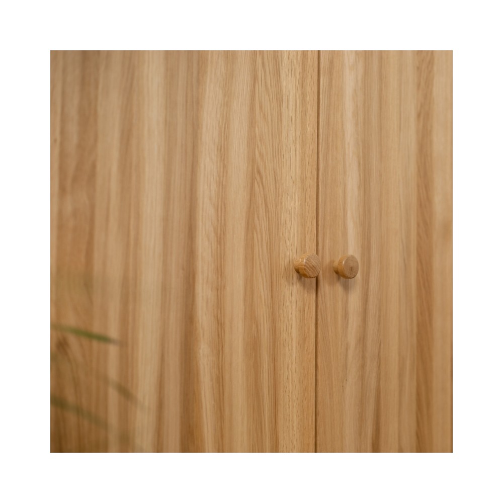 Szafa dwudrzwiowa OSLO z litego dębu – minimalistyczny skandynawski design