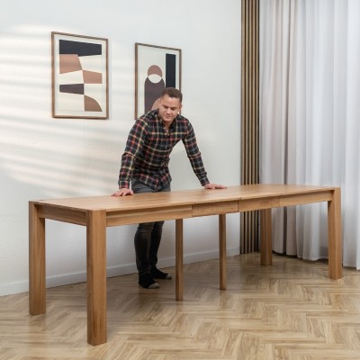 Dębowy rozkładany stół TEKO