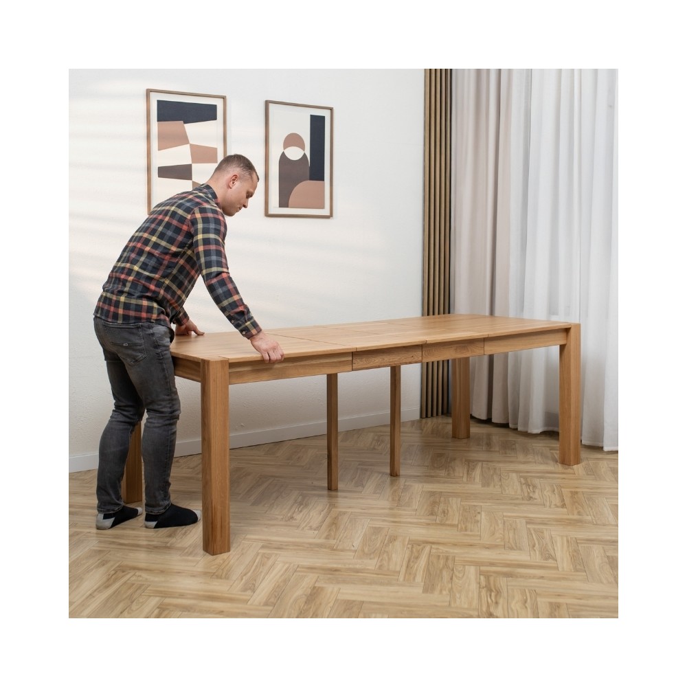 Dębowy rozkładany stół TEKO