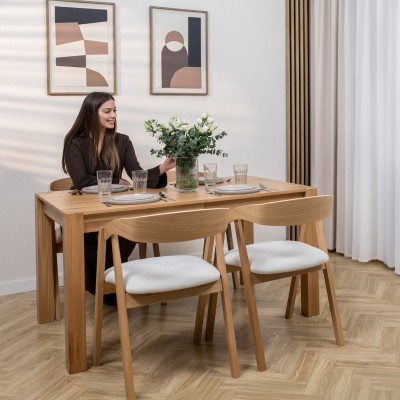 Dębowy rozkładany stół TEKO