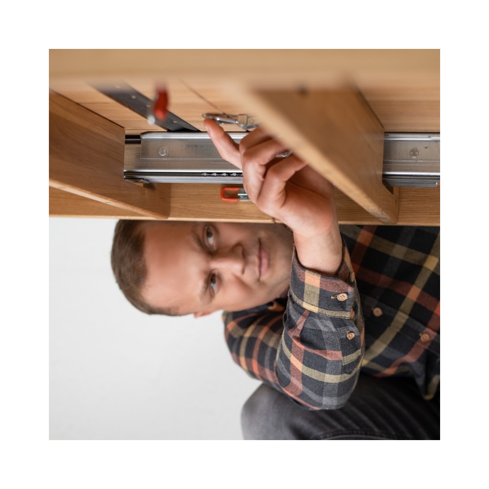 Dębowy rozkładany stół TEKO dziki dąb