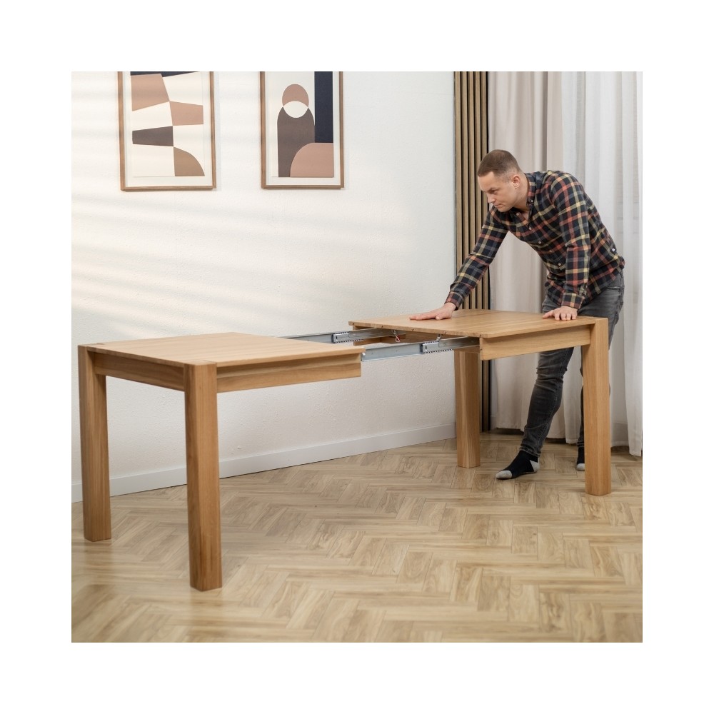 Dębowy rozkładany stół TEKO dziki dąb