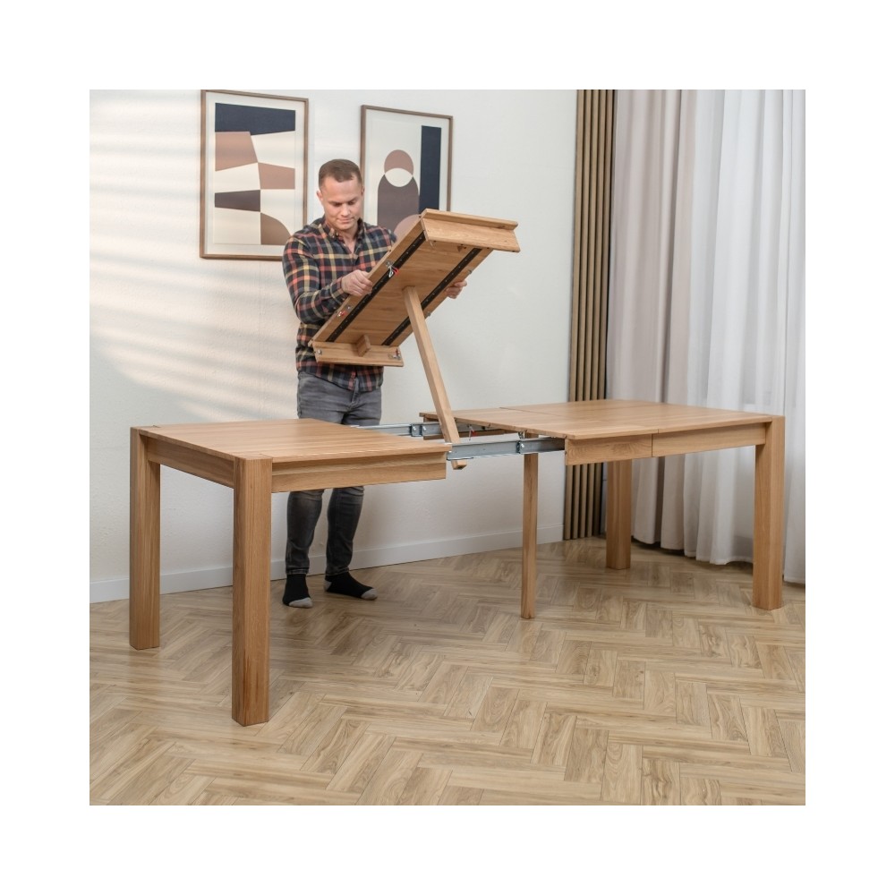 Dębowy rozkładany stół TEKO dziki dąb