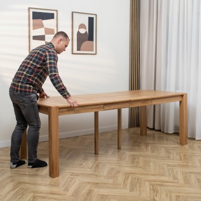 Dębowy rozkładany stół TEKO dziki dąb