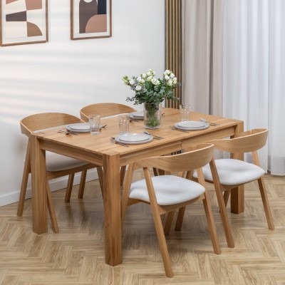 Dębowy rozkładany stół TEKO dziki dąb