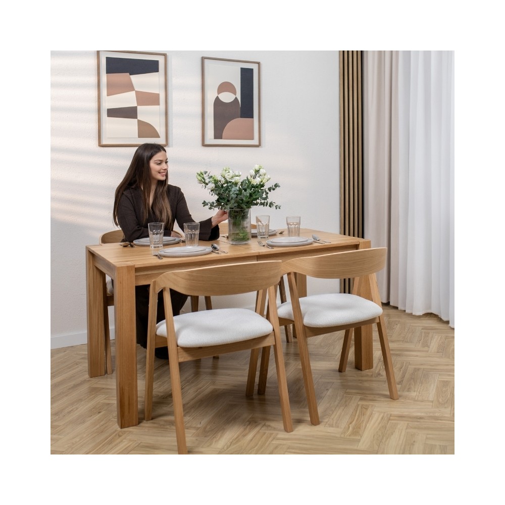 Dębowy rozkładany stół TEKO dziki dąb