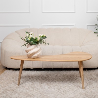 Ława dębowa CLOUD – nowoczesny stolik kawowy z litego dębu