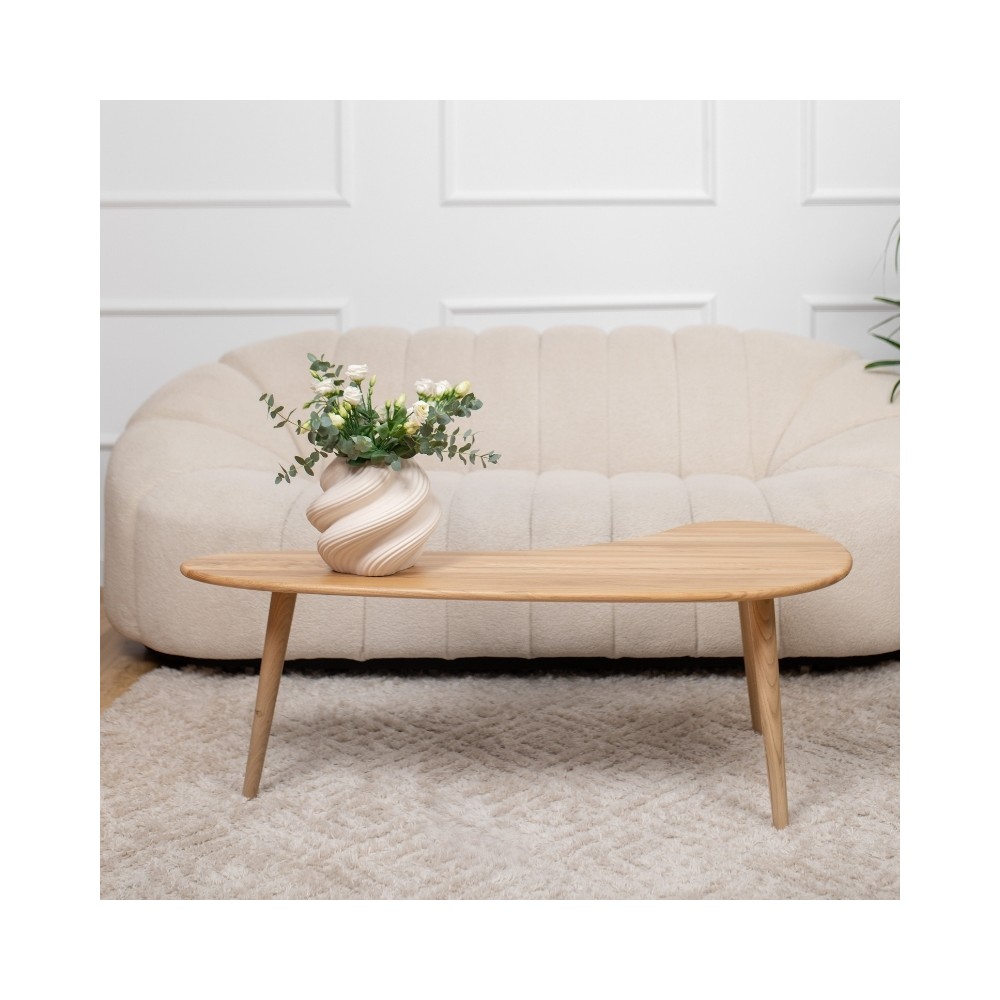 Ława dębowa CLOUD – nowoczesny stolik kawowy z litego dębu