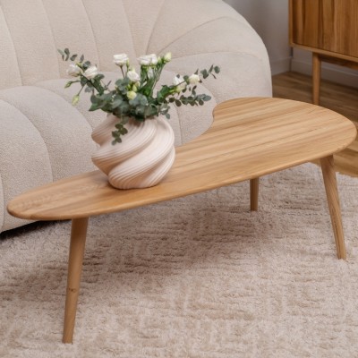 Ława dębowa CLOUD – nowoczesny stolik kawowy z litego dębu