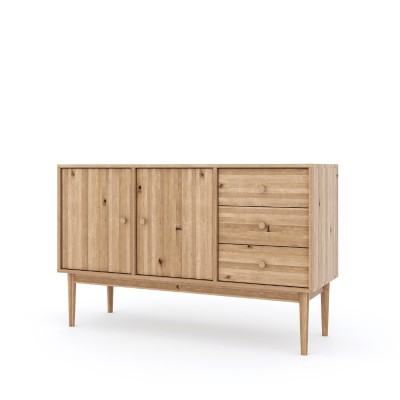 Komoda Oslo 2D+3 – duża dębowa, lakierowana, polska manufaktura