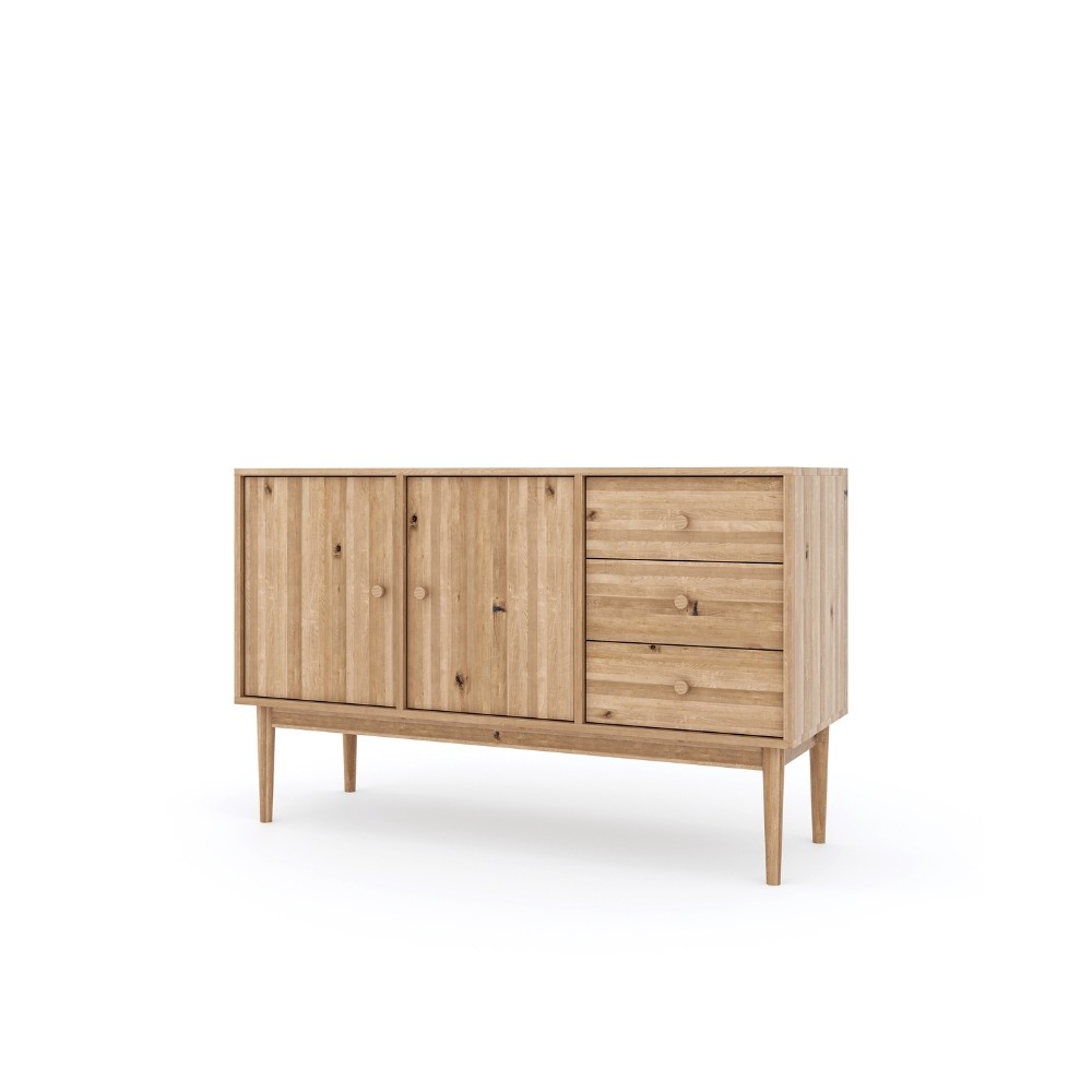 Komoda Oslo 2D+3 – duża dębowa, lakierowana, polska manufaktura