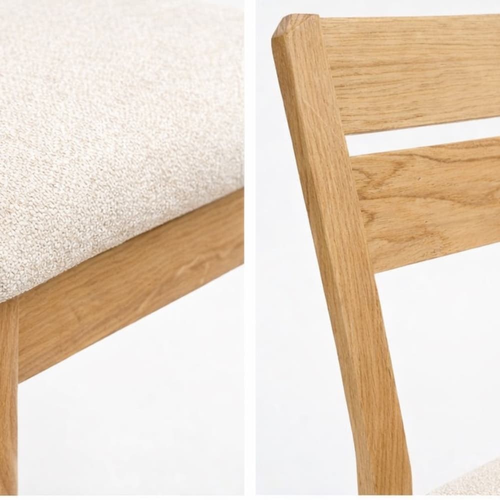 Krzesło dębowe z tapicerowanym siedziskiem MKR-35 | Meble z dębu