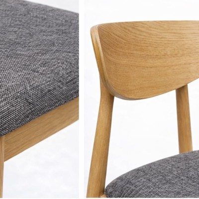 Krzesło dębowe tapicerowane MKR-46 | Polska produkcja