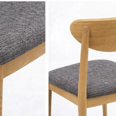 Krzesło dębowe tapicerowane MKR-46 | Polska produkcja