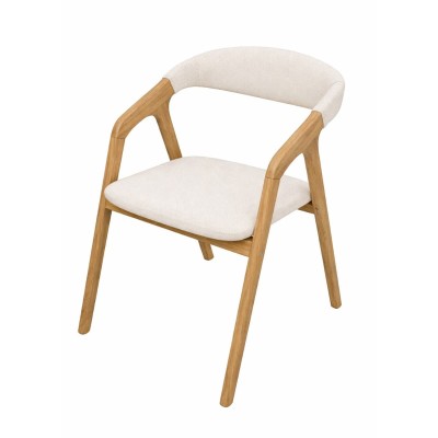 Krzesło dębowe tapicerowane z podłokietnikami MKR-45