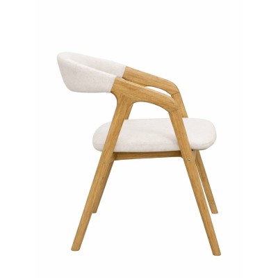 Krzesło dębowe tapicerowane z podłokietnikami MKR-45