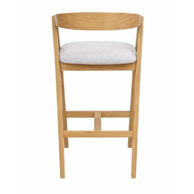 Hoker dębowy tapicerowany MH-7 | Krzesło barowe