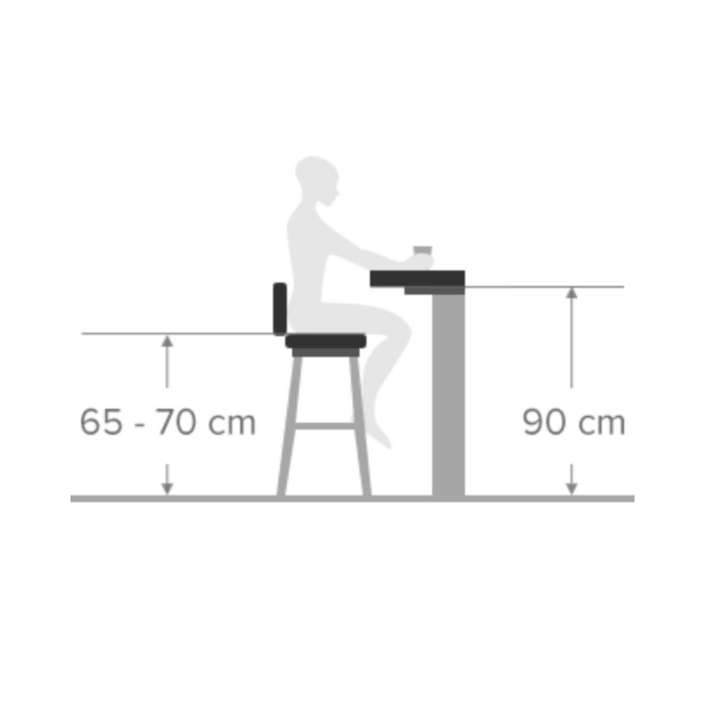 Hoker dębowy - drewniany - MH-8 | Krzesło barowe