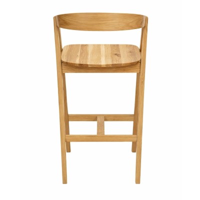 Hoker dębowy - drewniany - MH-8 | Krzesło barowe